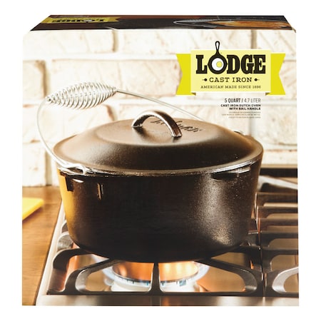 Lodge Lodge Logic Cast Iron Dutch Oven 10.25 in. 5 Black L8D03